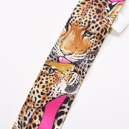 Hermes Silk Jungle Love Love Twilly Rose Vif Bleu Roy 3 of 4