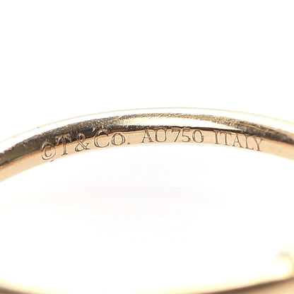 Tiffany 18K Yellow Gold Diamond T Wire Ring 54 7 4 of 5