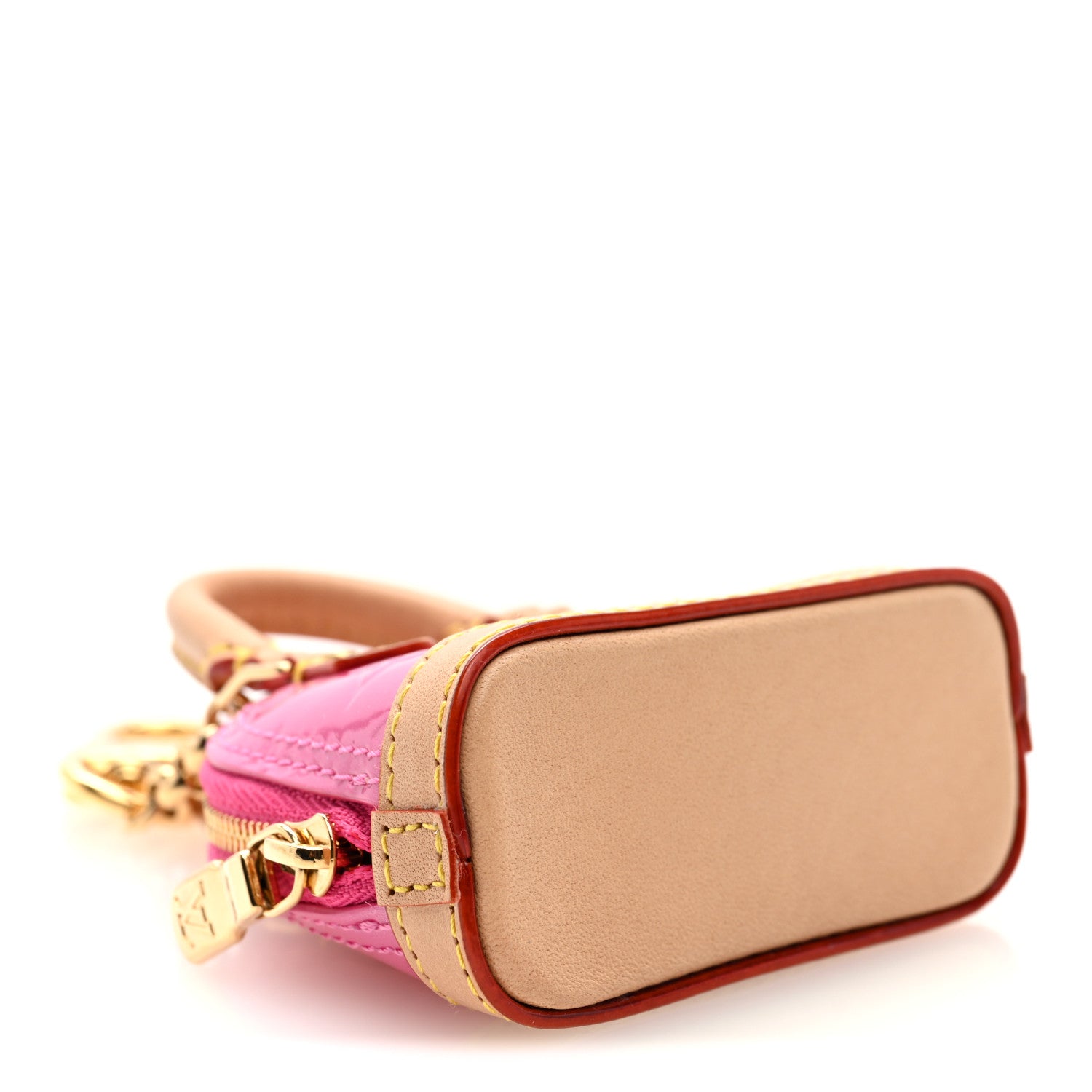 Louis Vuitton Vernis Monogram Micro Alma Bag Charm Key Holder Rose 4 of 6