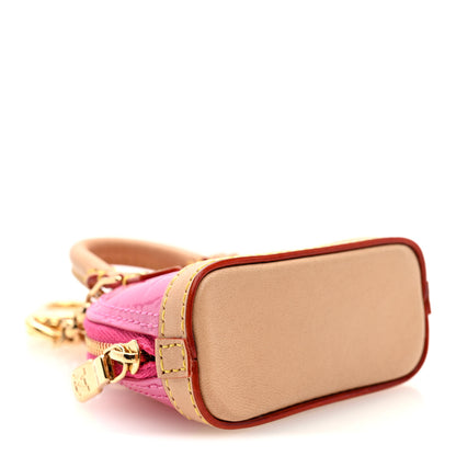 Louis Vuitton Vernis Monogram Micro Alma Bag Charm Key Holder Rose 4 of 6