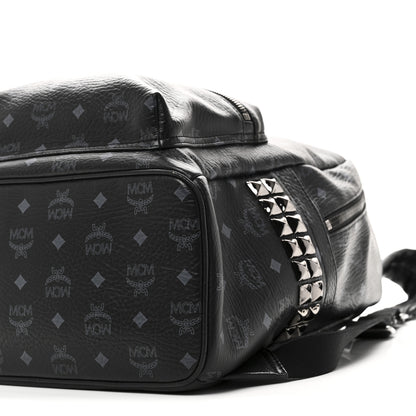 MCM Visetos Medium Side Studs Stark Backpack Black 9 of 9