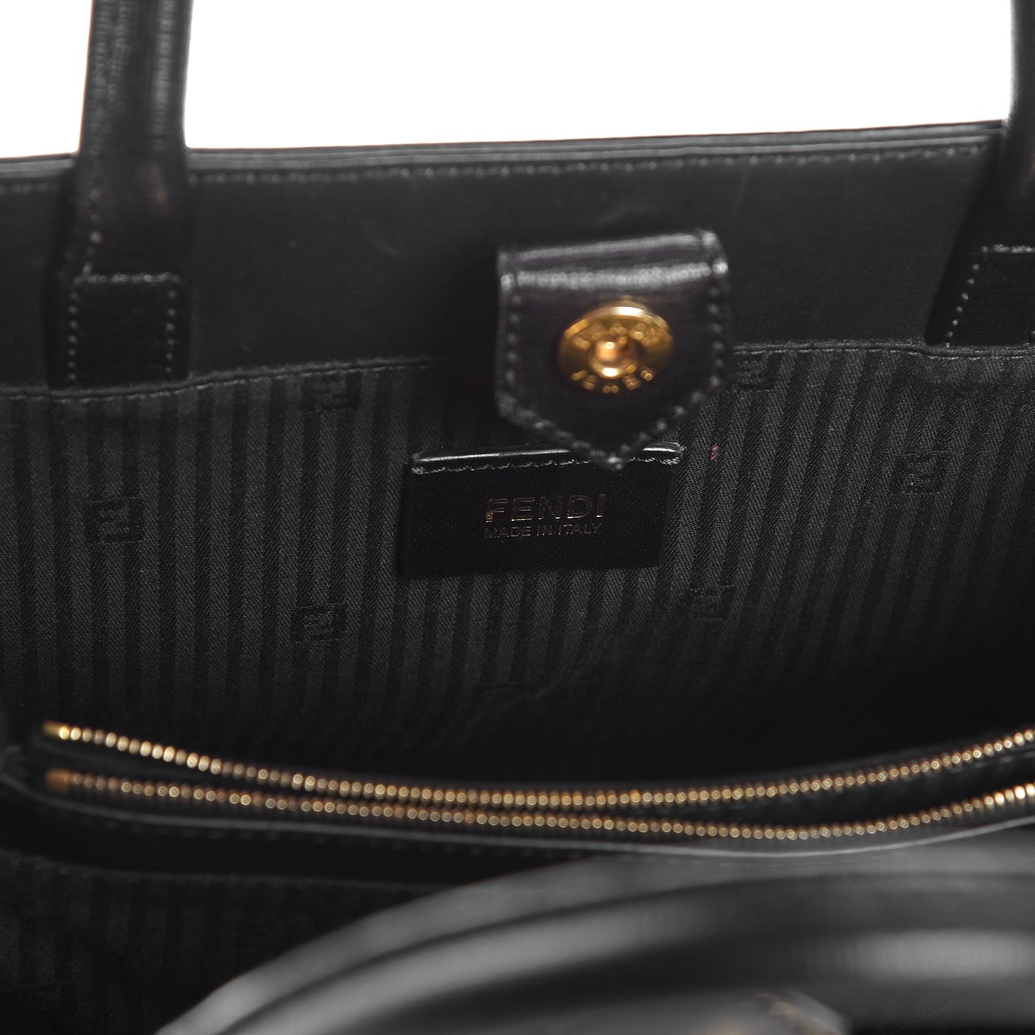 Fendi Vitello Elite Petite 2Jours Tote Black 8 of 8