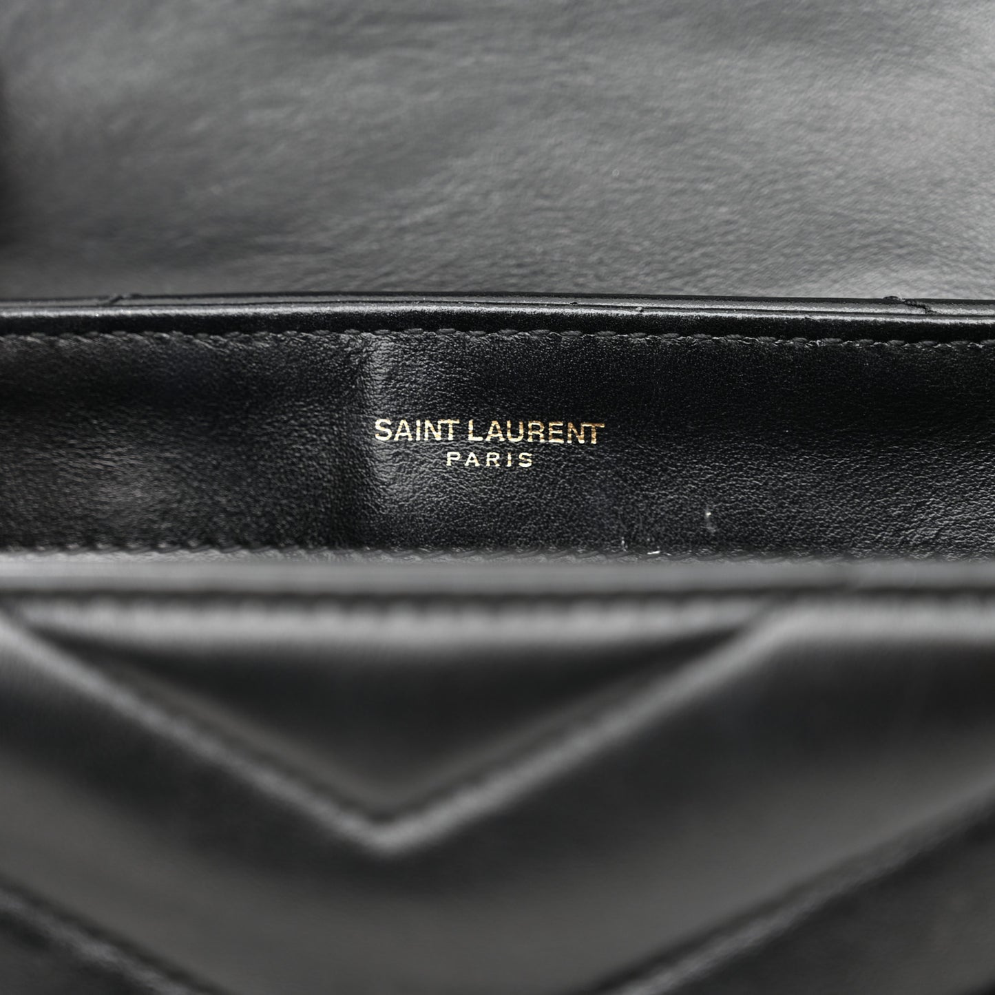 Calfskin Y Quilted Monogram Toy Loulou Crossbody Bag Black