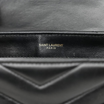 Saint Laurent Calfskin Y Quilted Monogram Toy Loulou Crossbody Bag Black 6 of 15