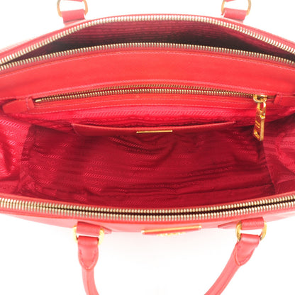 Prada Saffiano Large Galleria Double Zip Tote Fuoco 5 of 12