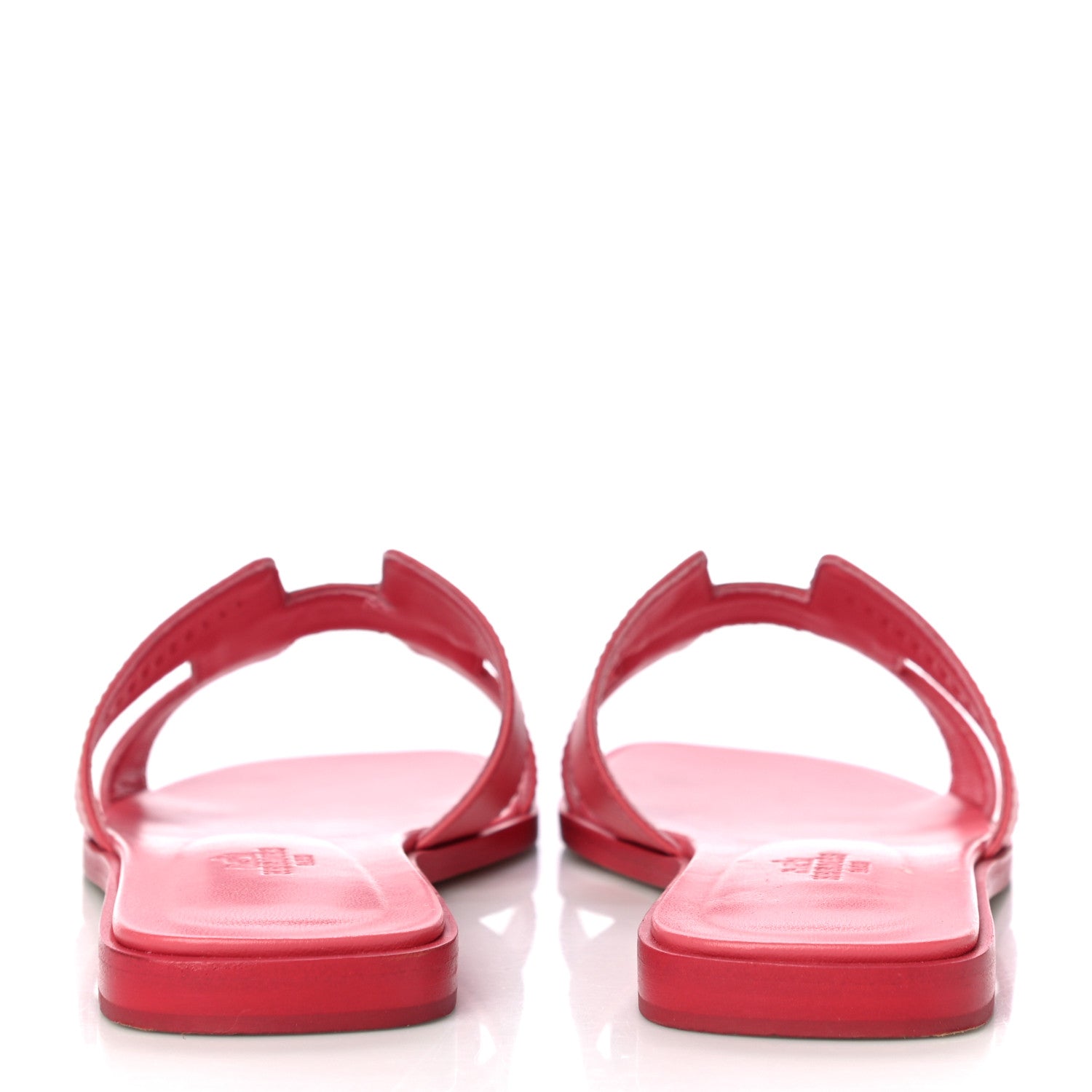 Hermes Calfskin Oran Sandals 37 Rouge Bali 5 of 19