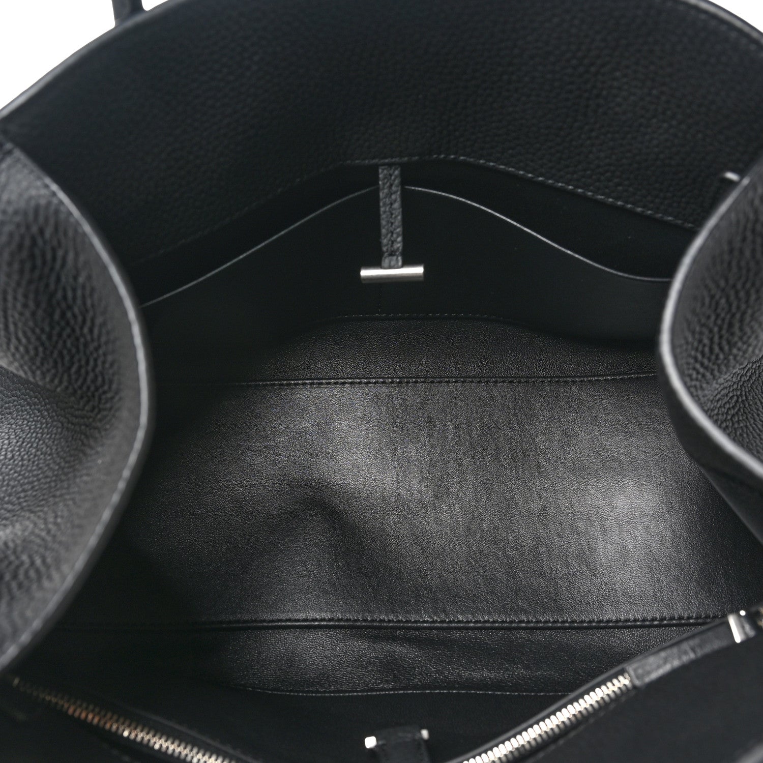The Row Grained Calfskin Margaux Shoulder 12 Black 5 of 9
