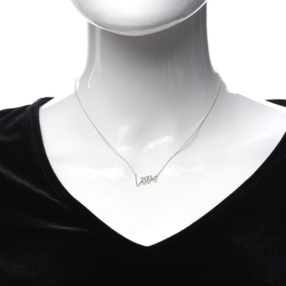 Tiffany Sterling Silver Paloma Picasso Graffiti Love Pendant Necklace 2 of 5
