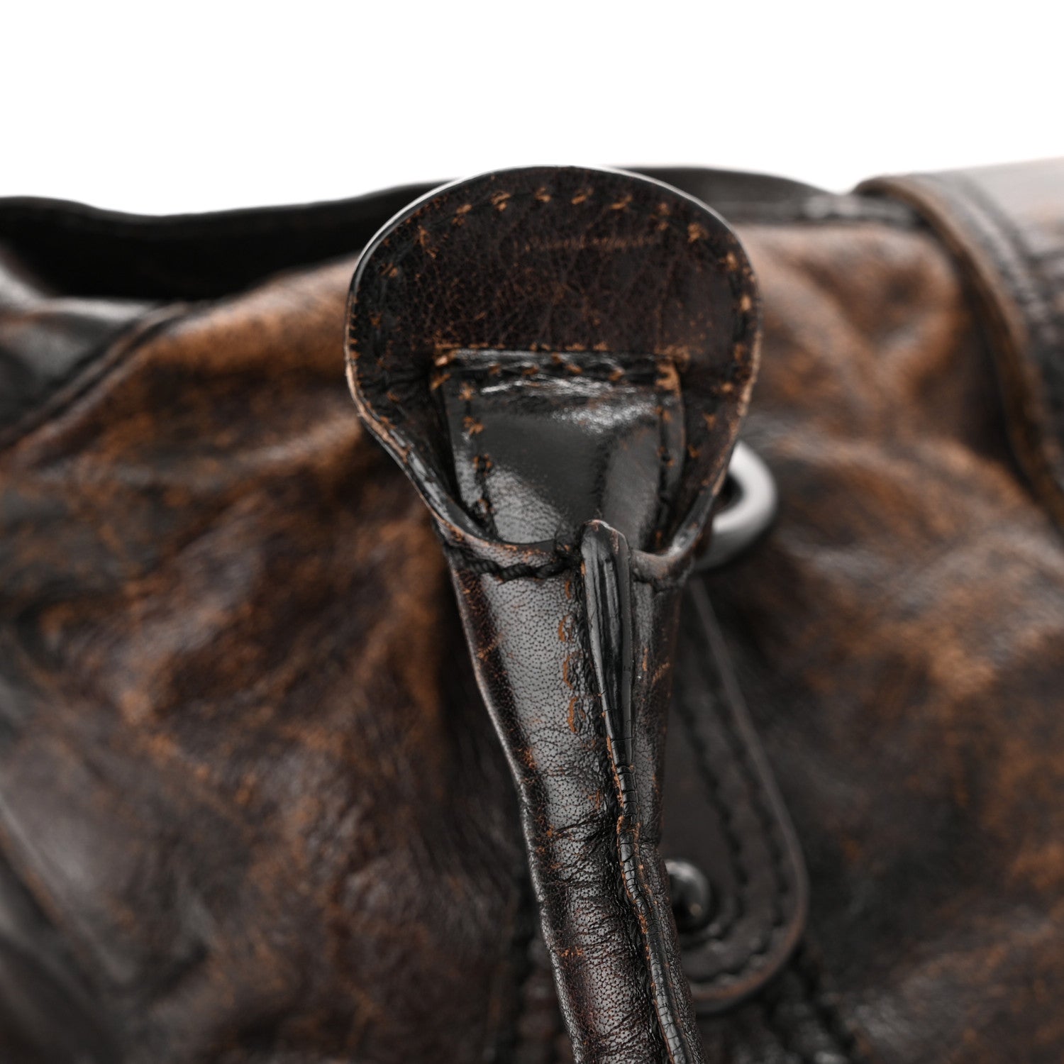 Valentino Garavani Distressed Calfskin VLogo Shoulder Bag Brown 25 of 25