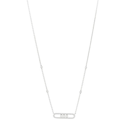 Messika 18K White Gold Diamond Baby Move Pave Necklace 1 of 5