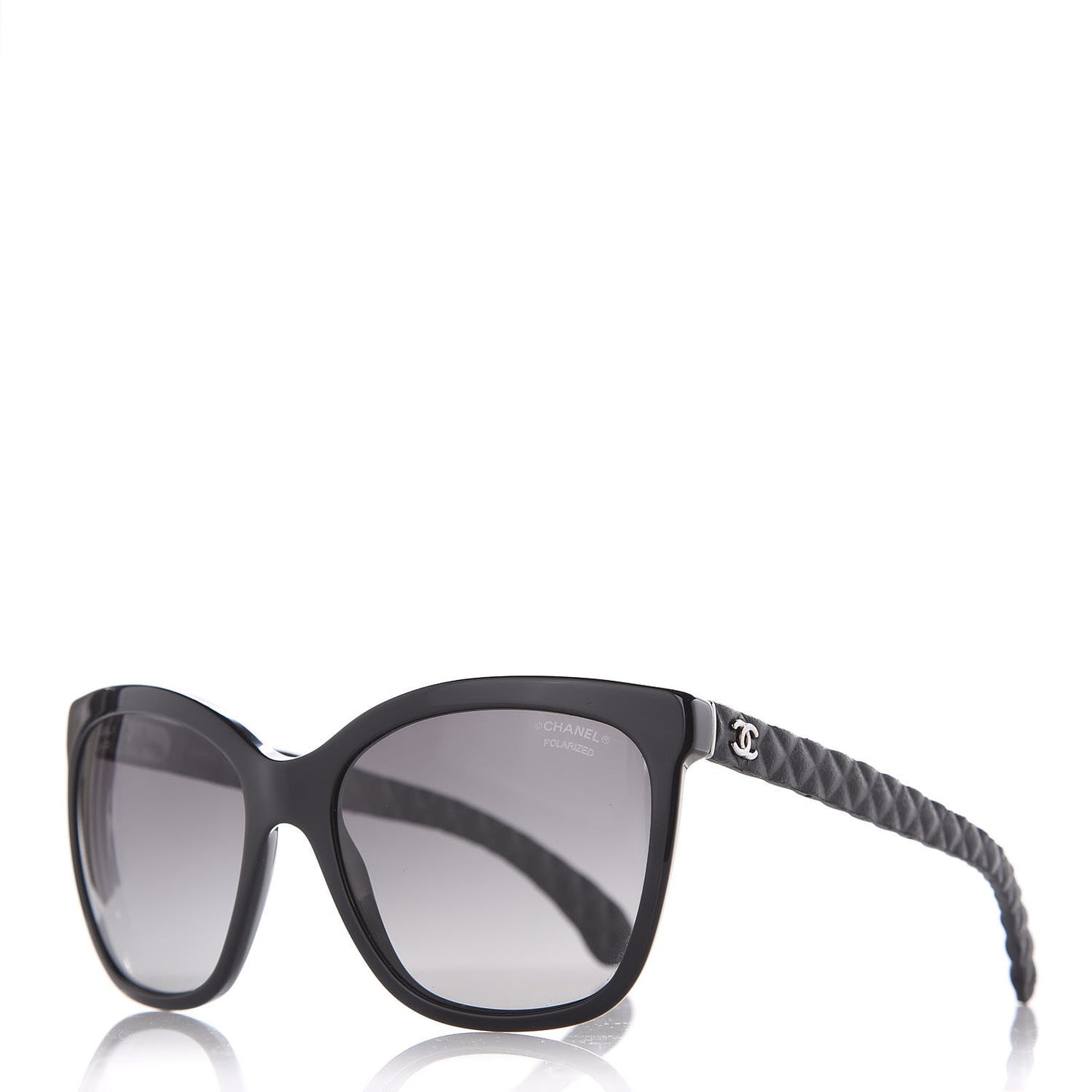 Acetate Quilted Polarized Butterfly CC Sunglasses 5288-Q Black