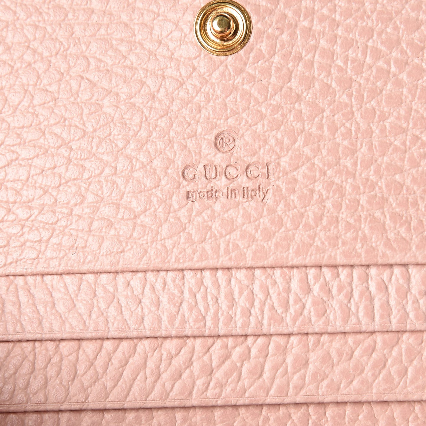 Dollar Calfskin GG Marmont Card Case Perfect Pink