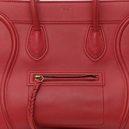 Celine Supple Calfskin Medium Phantom Luggage Red 9 of 11