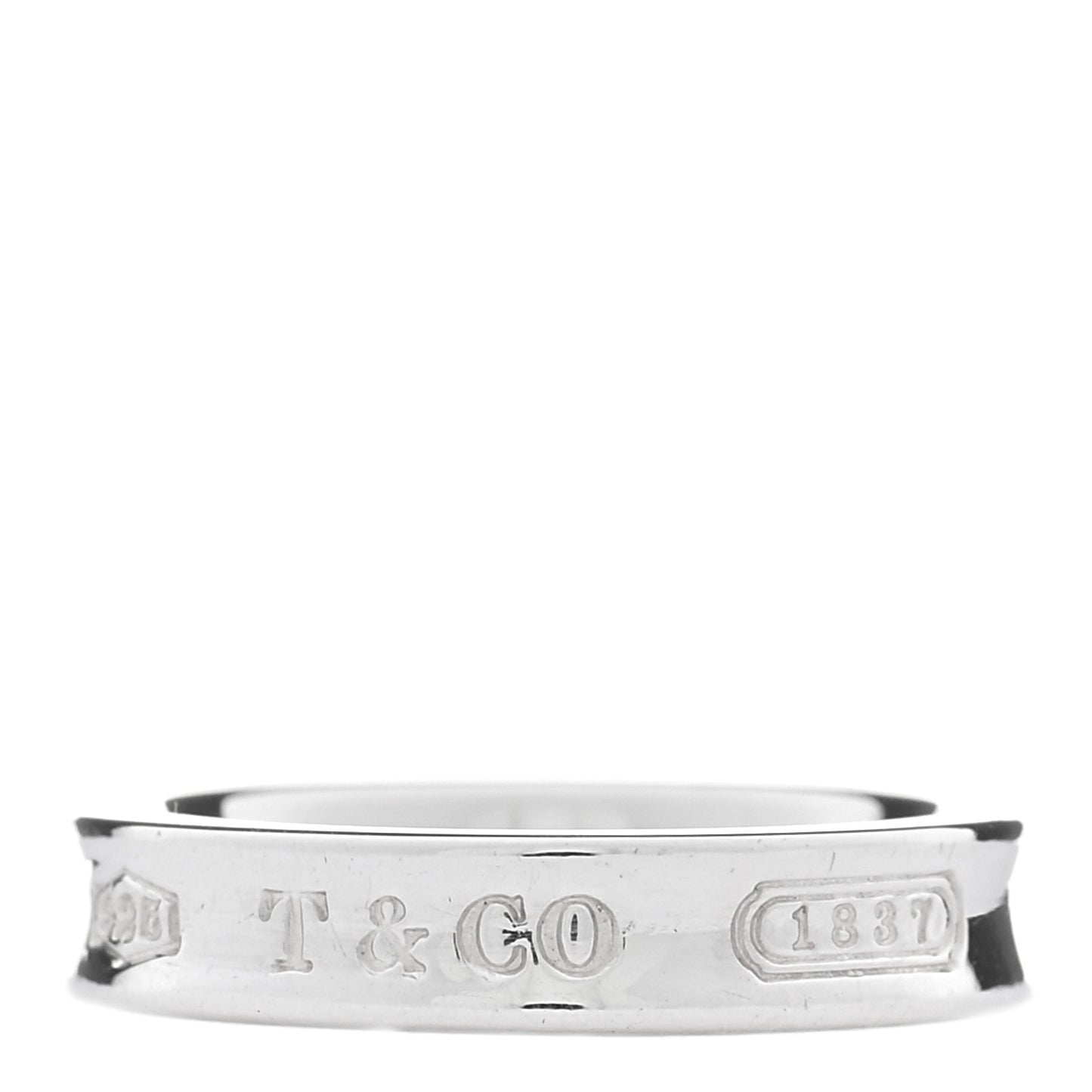 Sterling Silver Narrow 1837 Band Ring 48 4.5