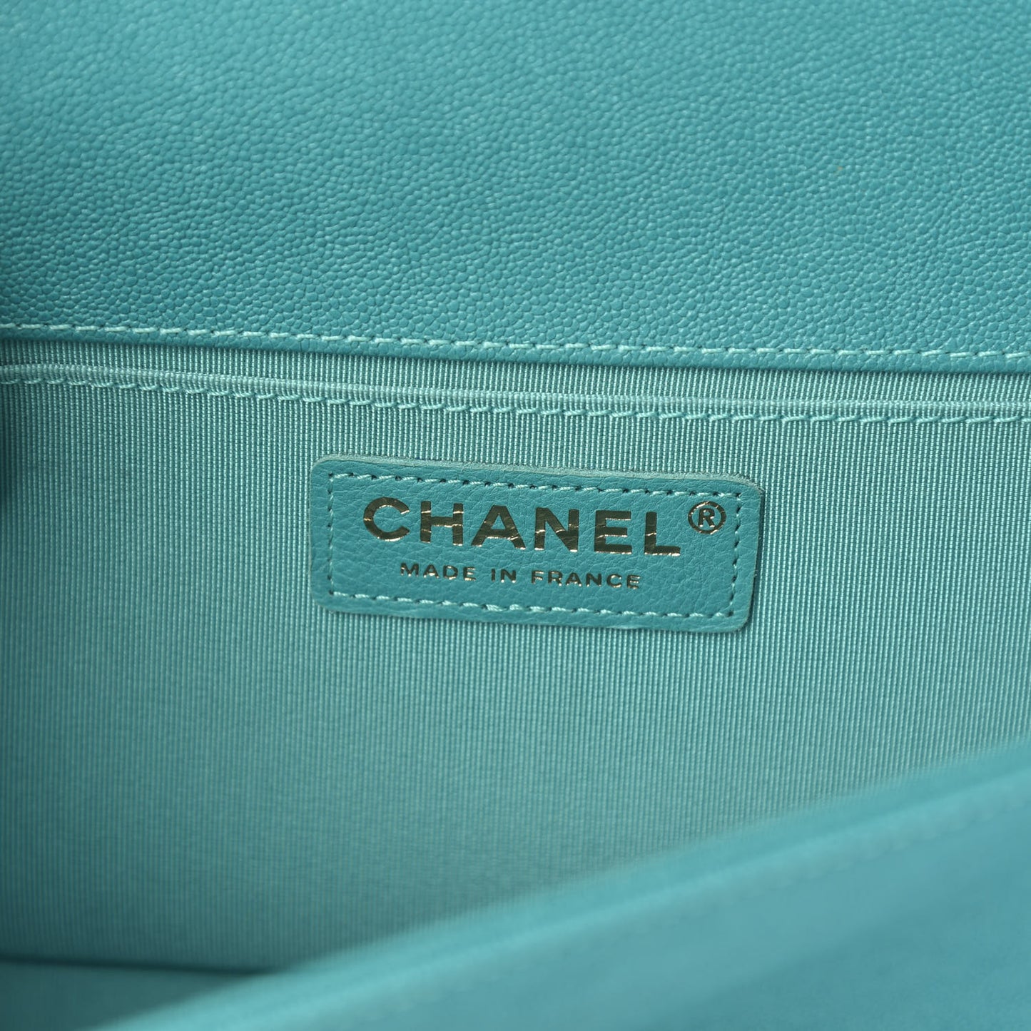 Caviar Quilted Medium Boy Flap Turquoise