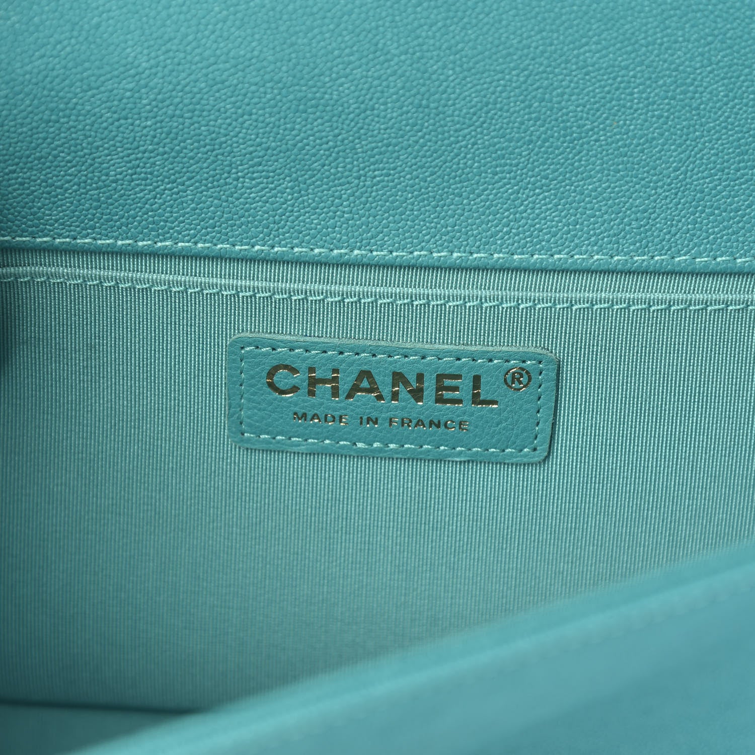 Chanel Caviar Quilted Medium Boy Flap Turquoise 6 of 11