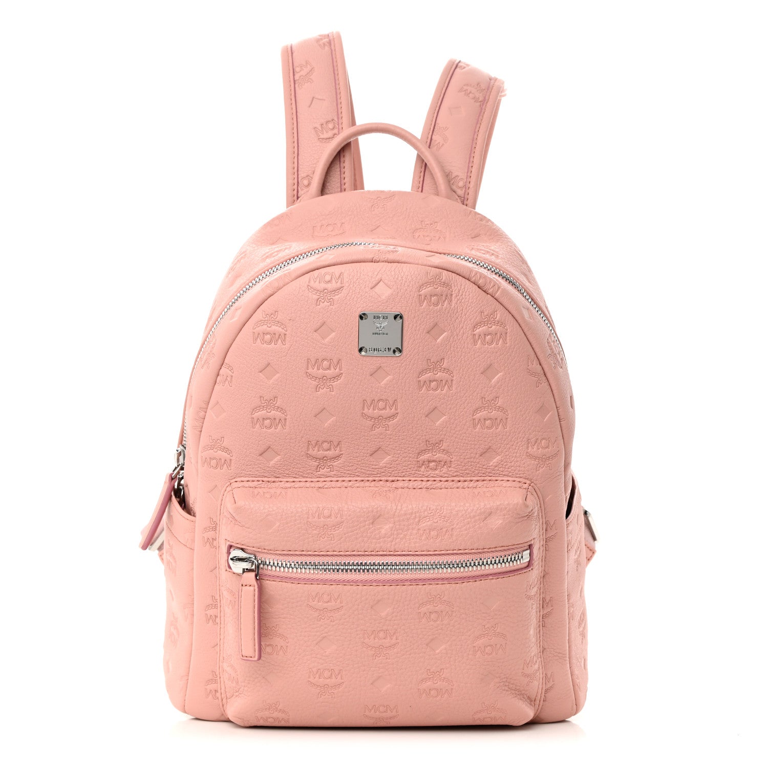 MCM Calfskin Ottomar Monogram Small Backpack Pink 1 of 14