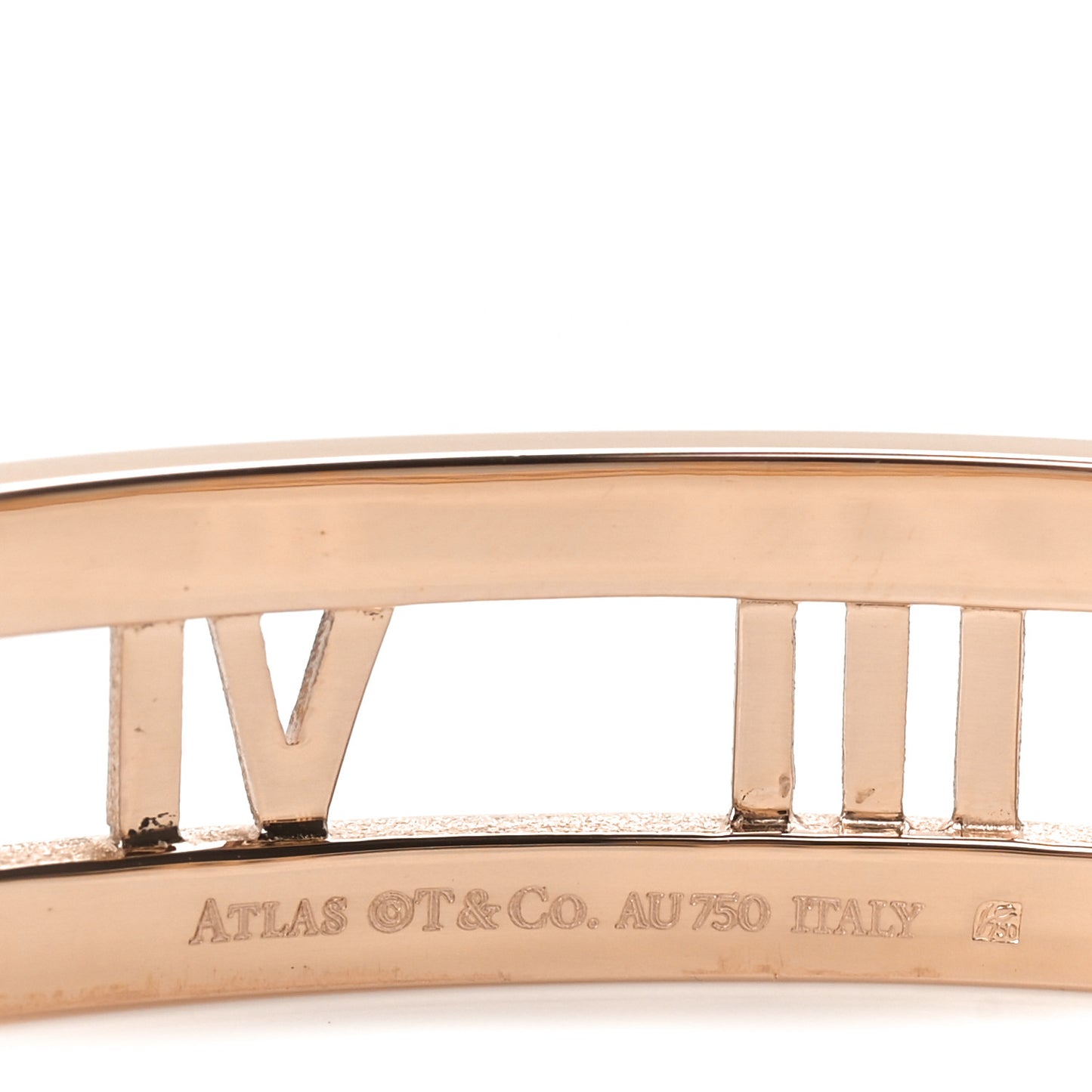 18K Rose Gold Diamond Atlas Open Hinged Bangle Bracelet