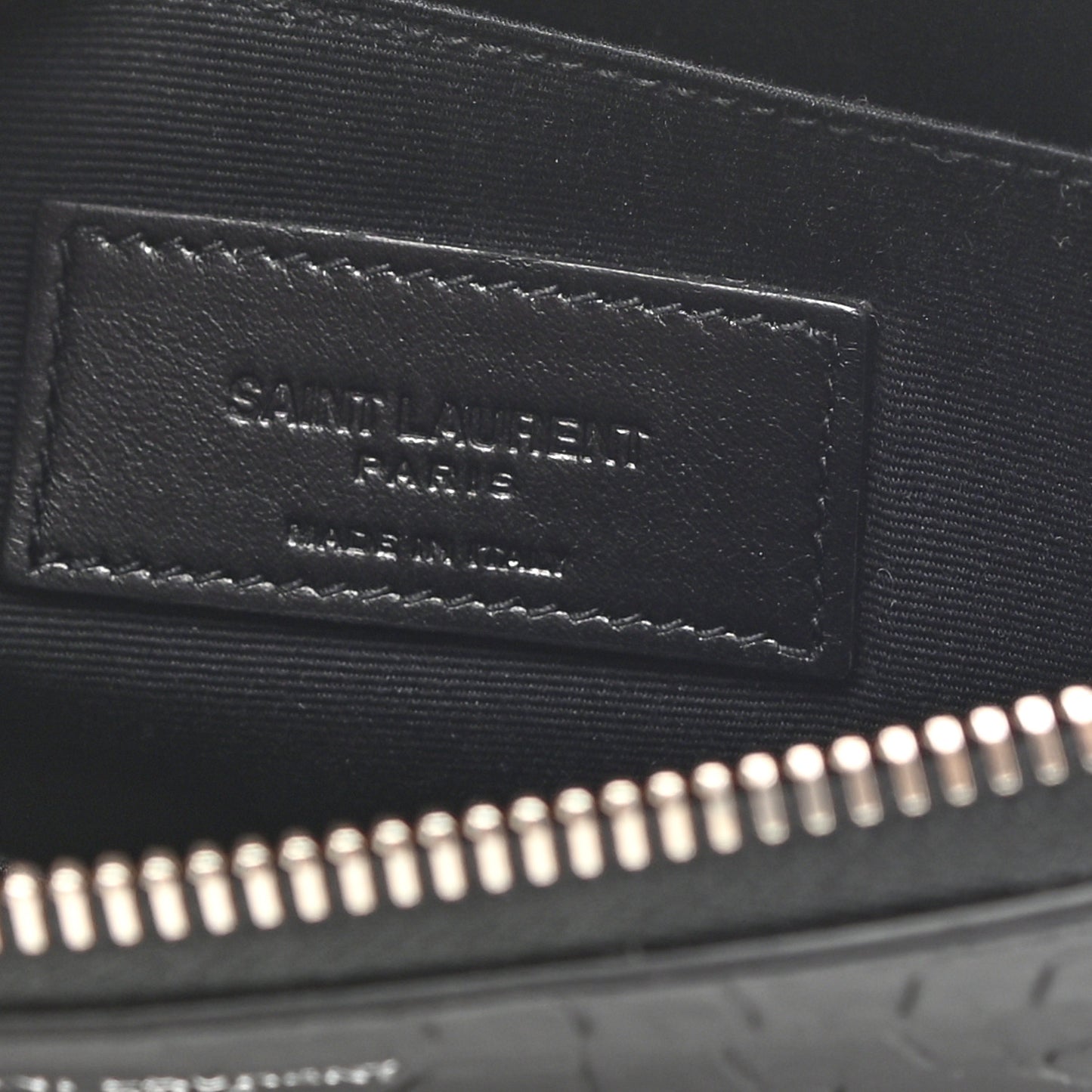Calfskin Crocodile Embossed Zip Mini Tablet Sleeve Black