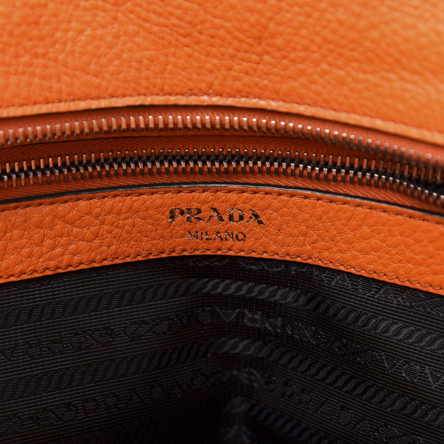Vitello Phenix Small Zip Shopping Tote Papaya