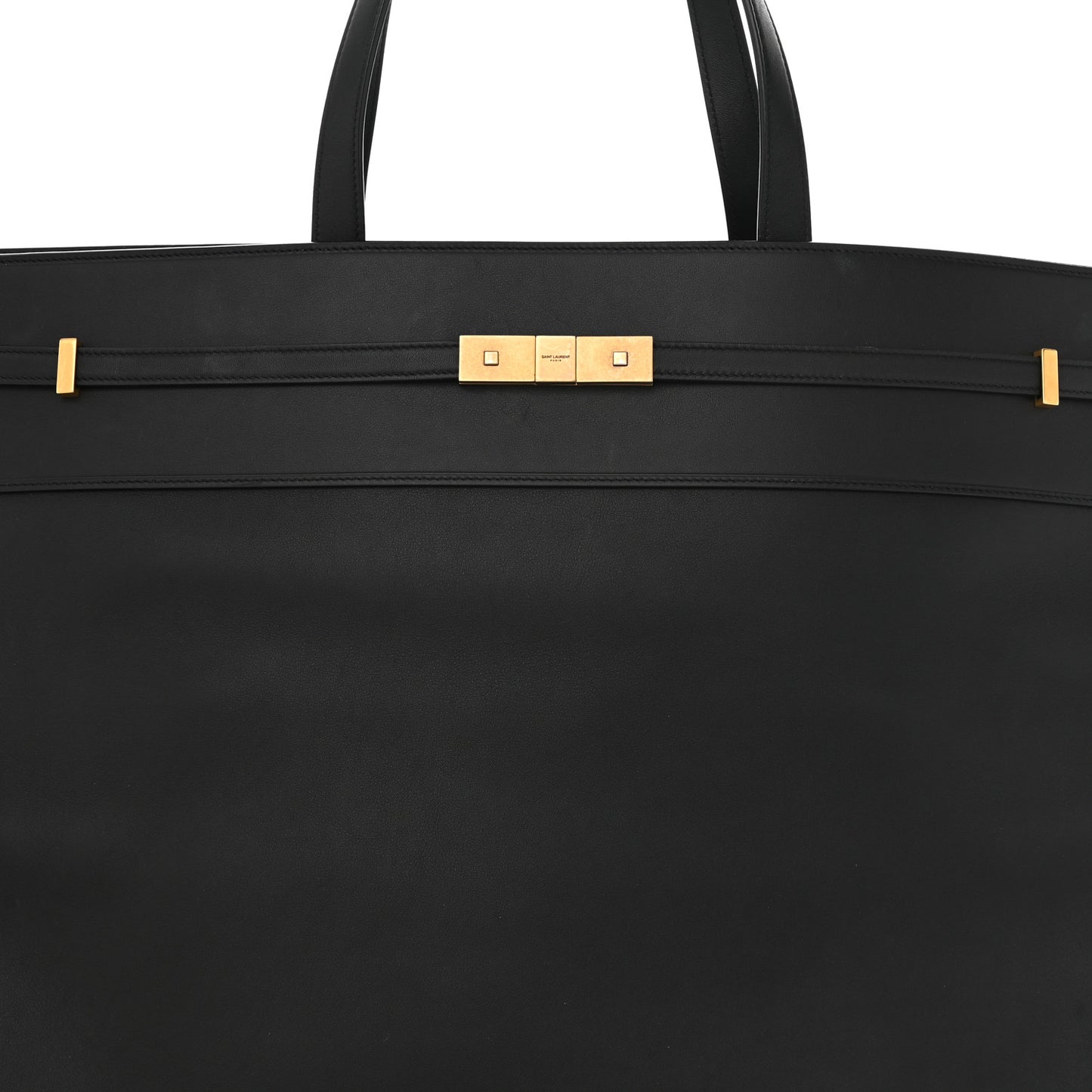 Calfskin Large Manhattan Shopper Tote Black