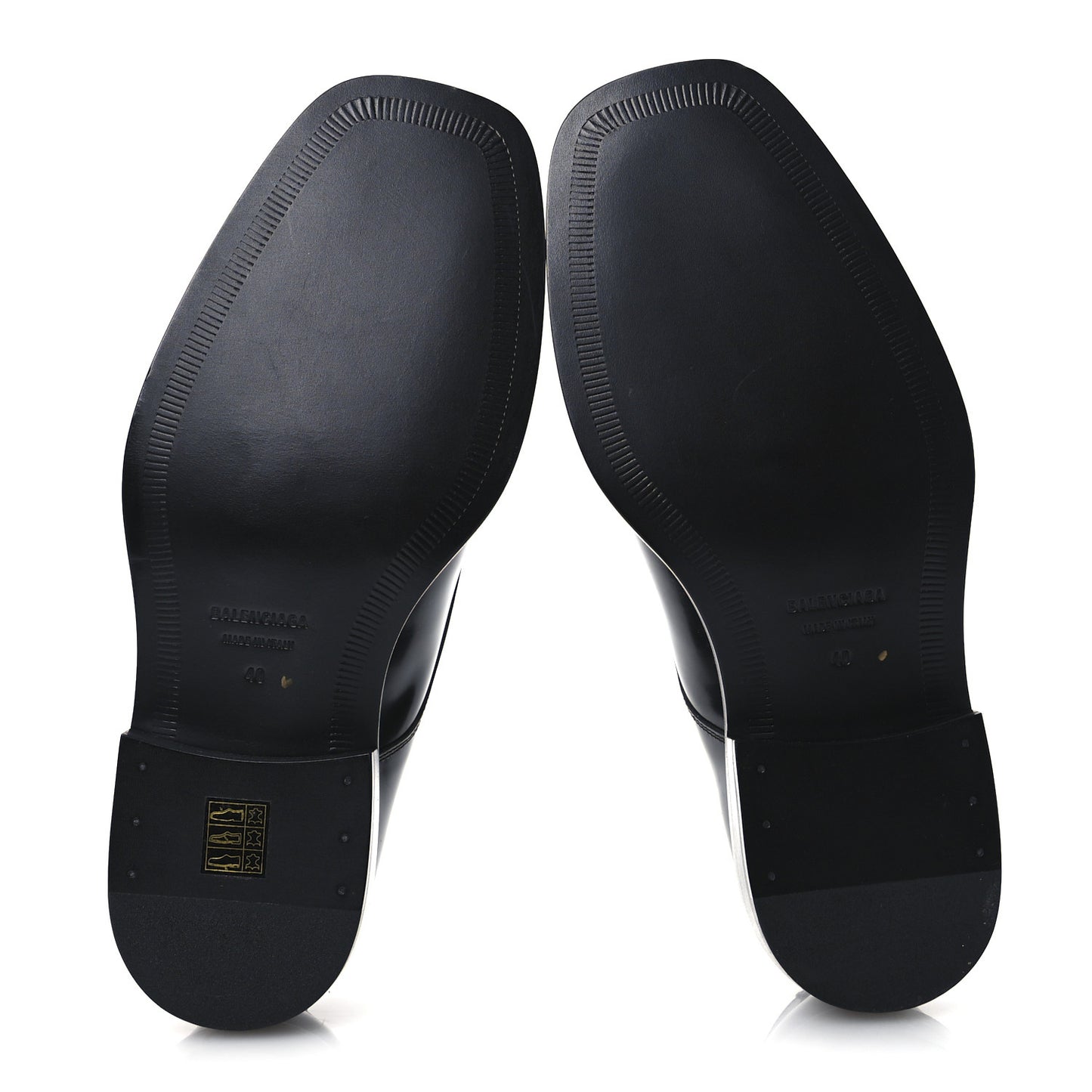 Calfskin Mens Square Toe Derby Shoes 40 Black