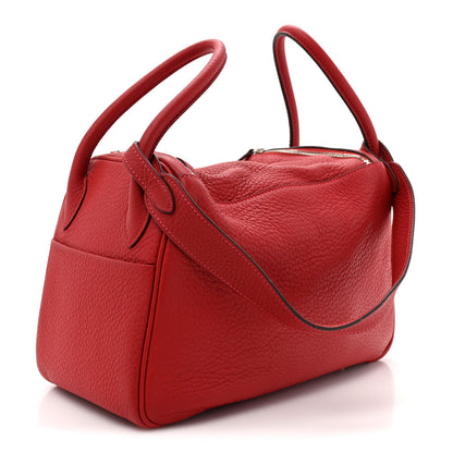 Hermes Taurillon Clemence Lindy 26 Rouge Casaque 3 of 11