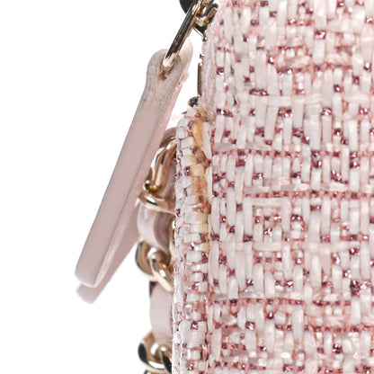 Chanel Canvas Small Deauville Clutch With Chain Pink 11 of 11