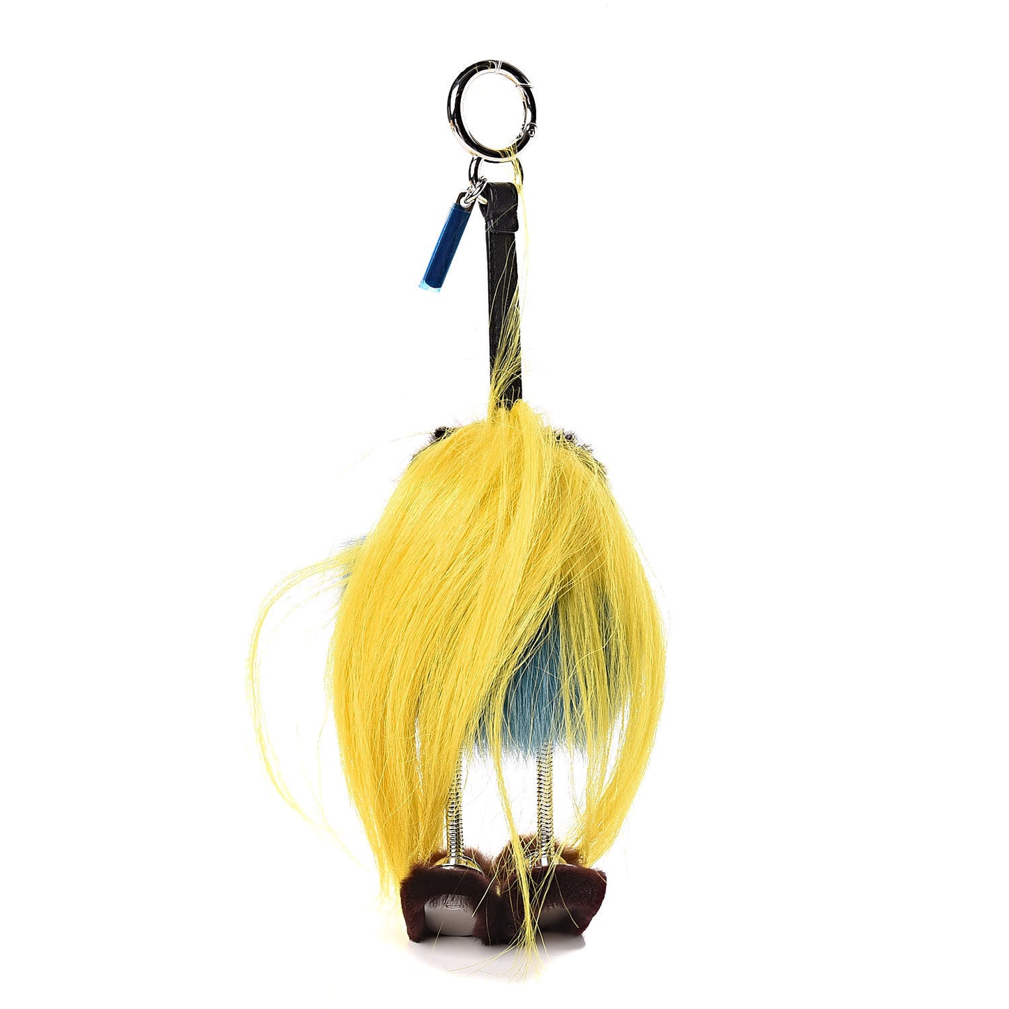 Goat Mink Fox Fur Mum Wonders Bag Charm Yellow Water Multicolor