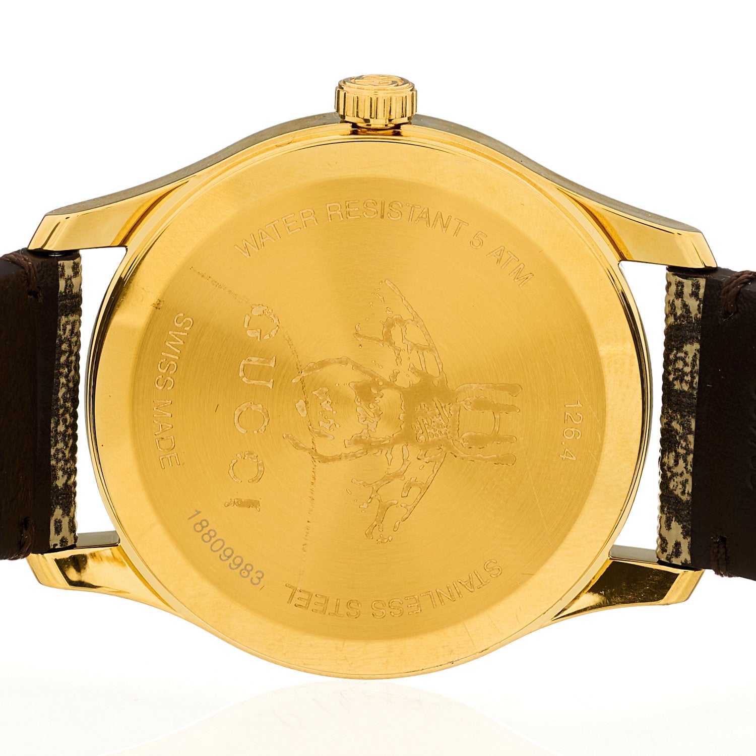 Gucci Stainless Steel Canvas 38mm G-Timeless GG Supreme Bee Quartz