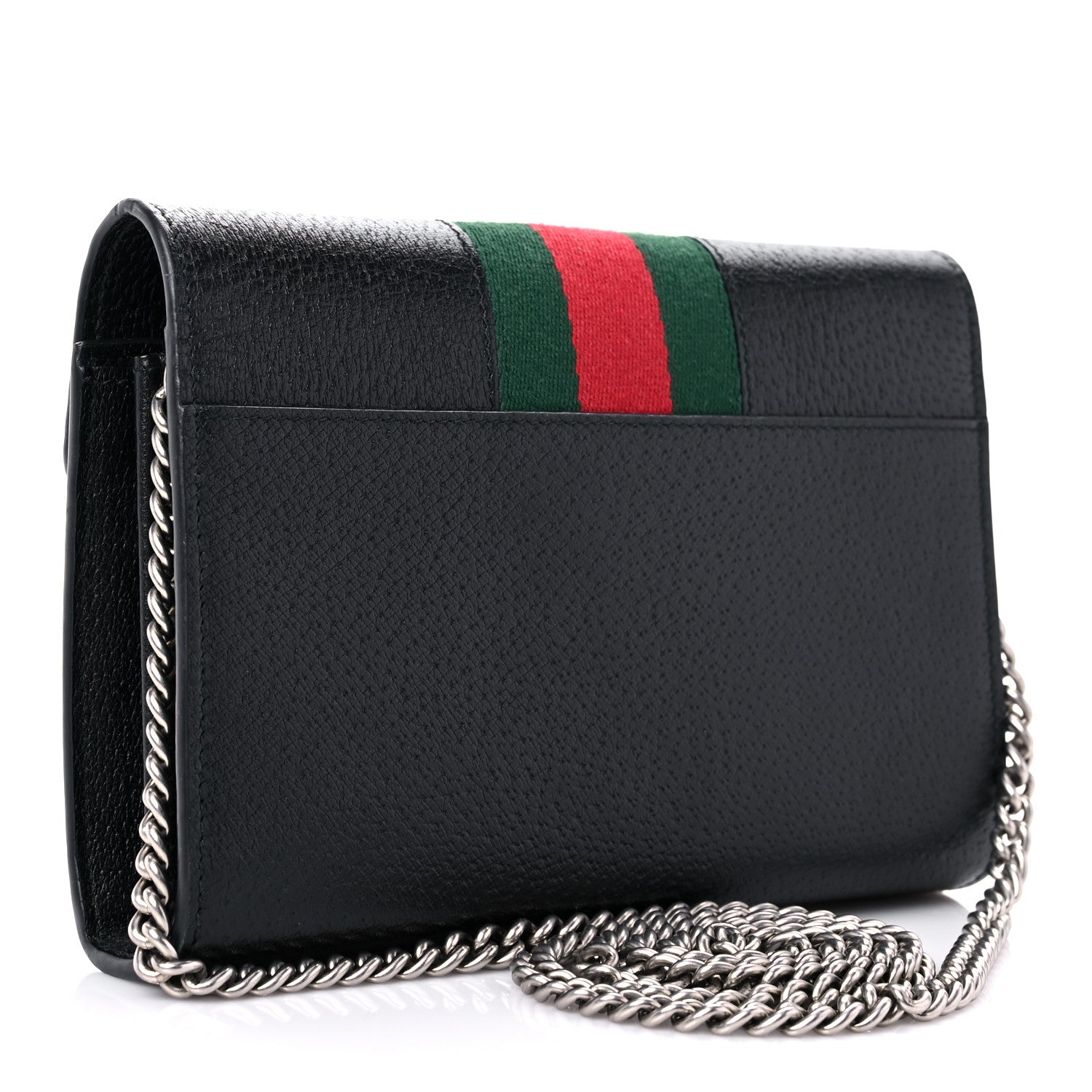 Gucci Calfskin Web Mini Dionysus Chain Wallet Black 3 of 11