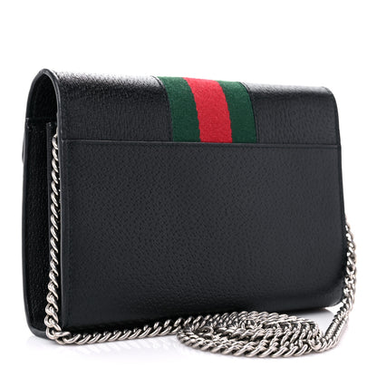 Gucci Calfskin Web Mini Dionysus Chain Wallet Black 3 of 11