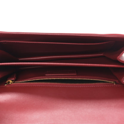 Saint Laurent Smooth Calfskin Le Maillon Satchel Rouge Eros 5 of 8