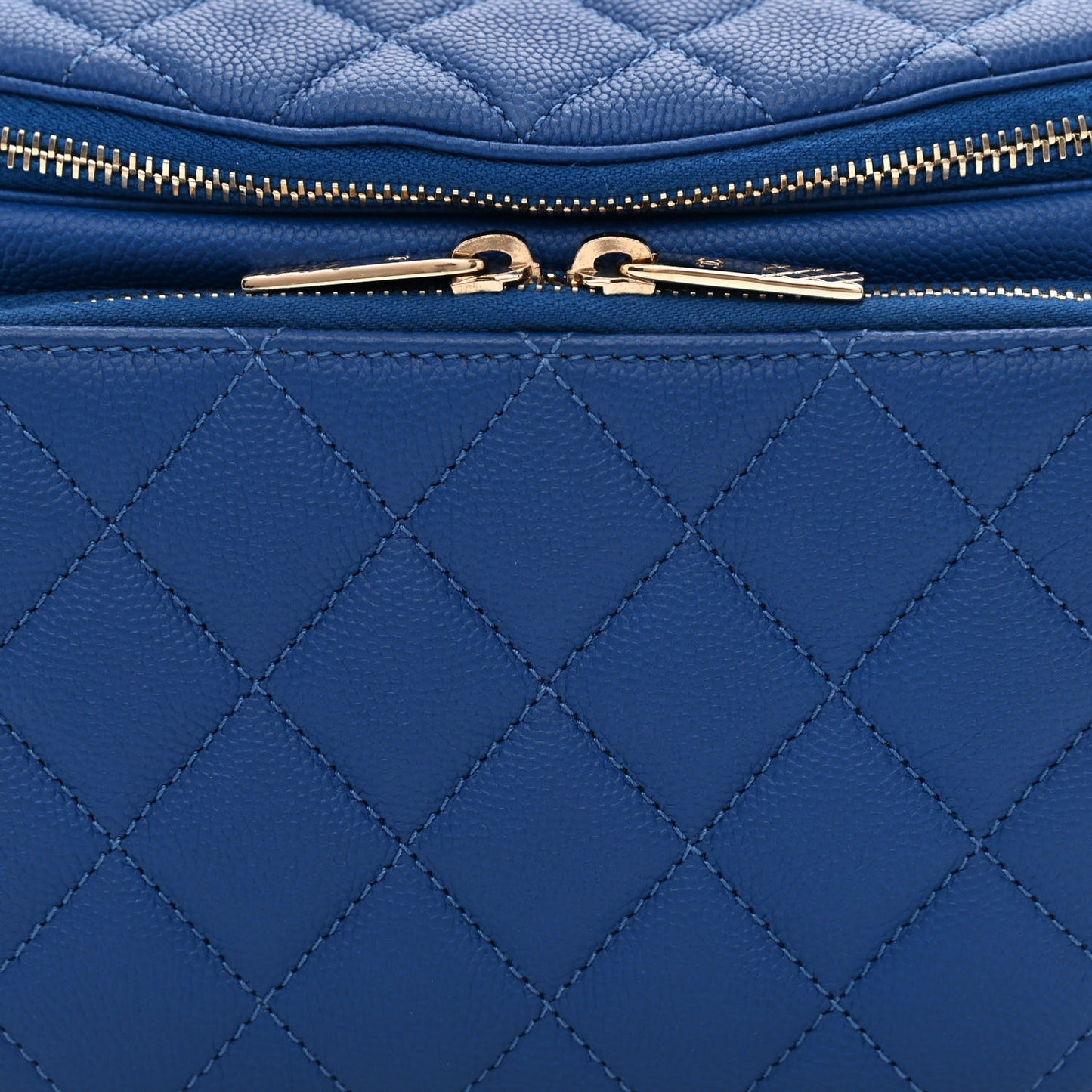 Caviar Quilted Business Affinity Waist Belt Bag Dark Blue
