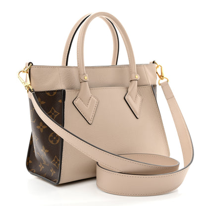 Louis Vuitton Calfskin Monogram On My Side PM Greige 3 of 9