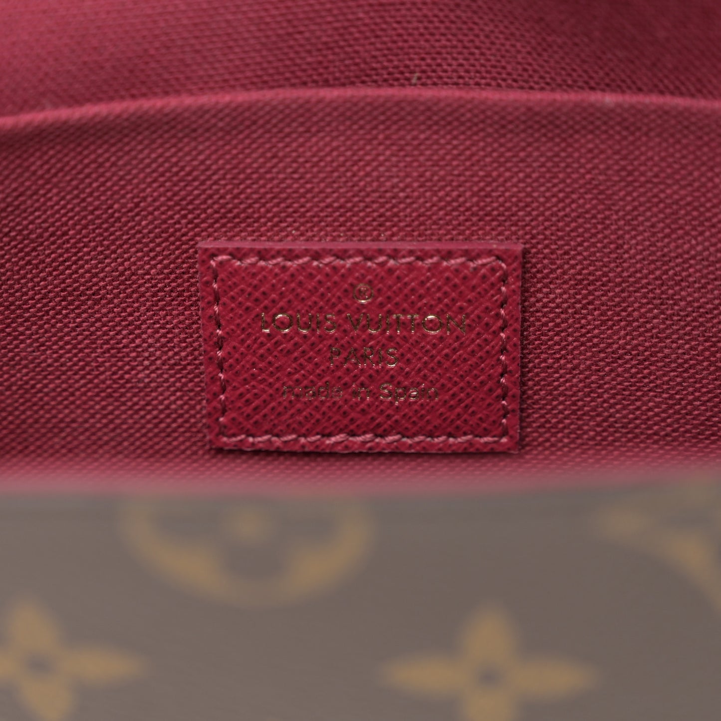 Monogram Pochette Felicie Chain Wallet Fuchsia