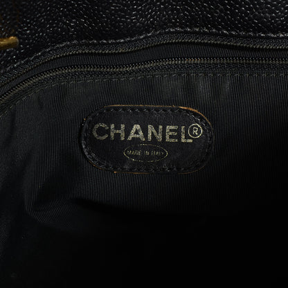Chanel Caviar Large CC Shoulder Bag Black 6 of 7