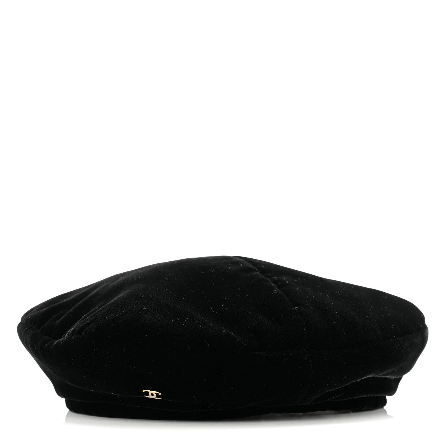 Chanel Velvet Beret Hat Black 1 of 10