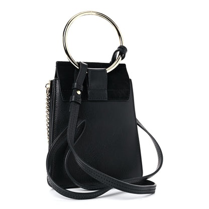 Chloe Suede Calfskin Mini Faye Bracelet Bag Black 3 of 12