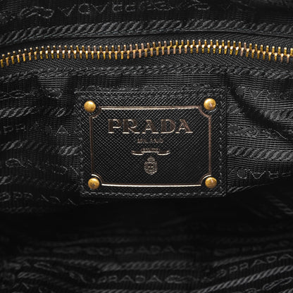 Prada Tessuto Nylon Jacquard Logo Tote Black 7 of 9