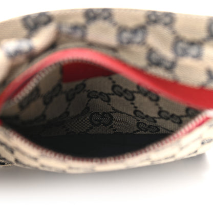 Gucci GG Monogram Web Double Pocket Belt Bag Navy Red 6 of 11