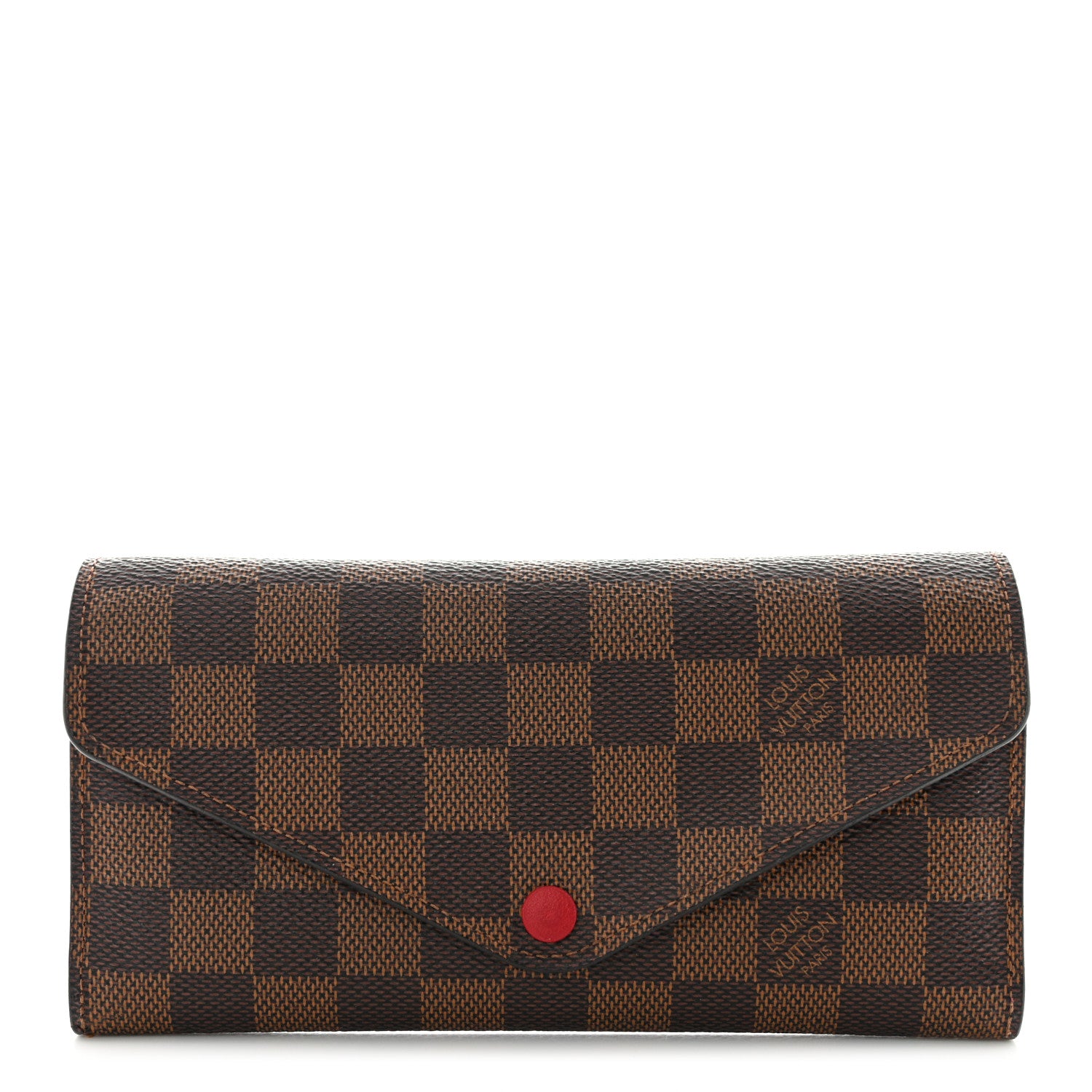 Louis Vuitton Damier Ebene Josephine Wallet Red 1 of 15