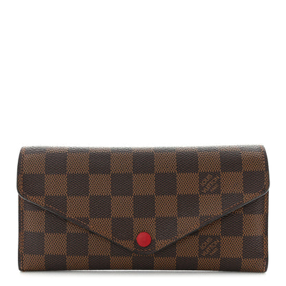 Louis Vuitton Damier Ebene Josephine Wallet Red 1 of 15