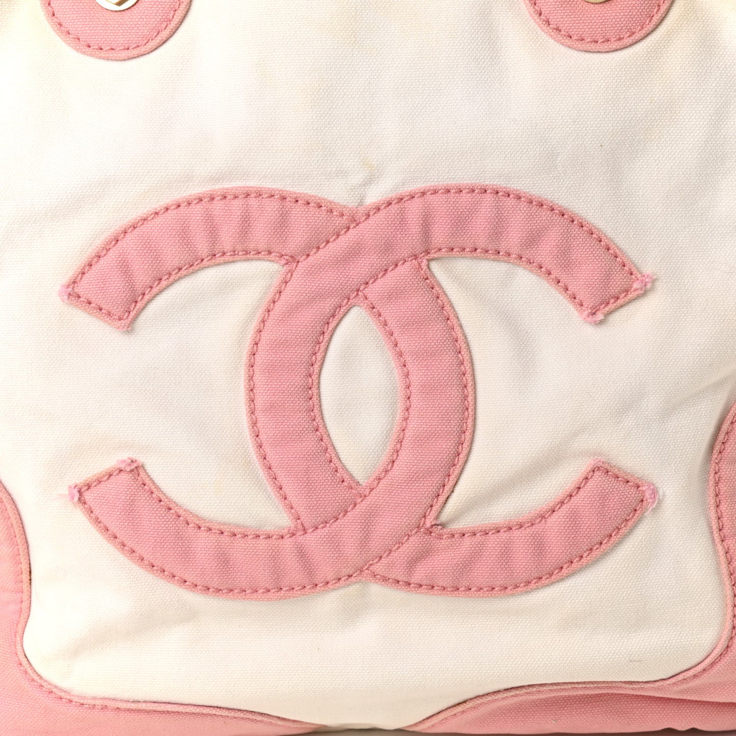 Canvas CC Handbag Pink White