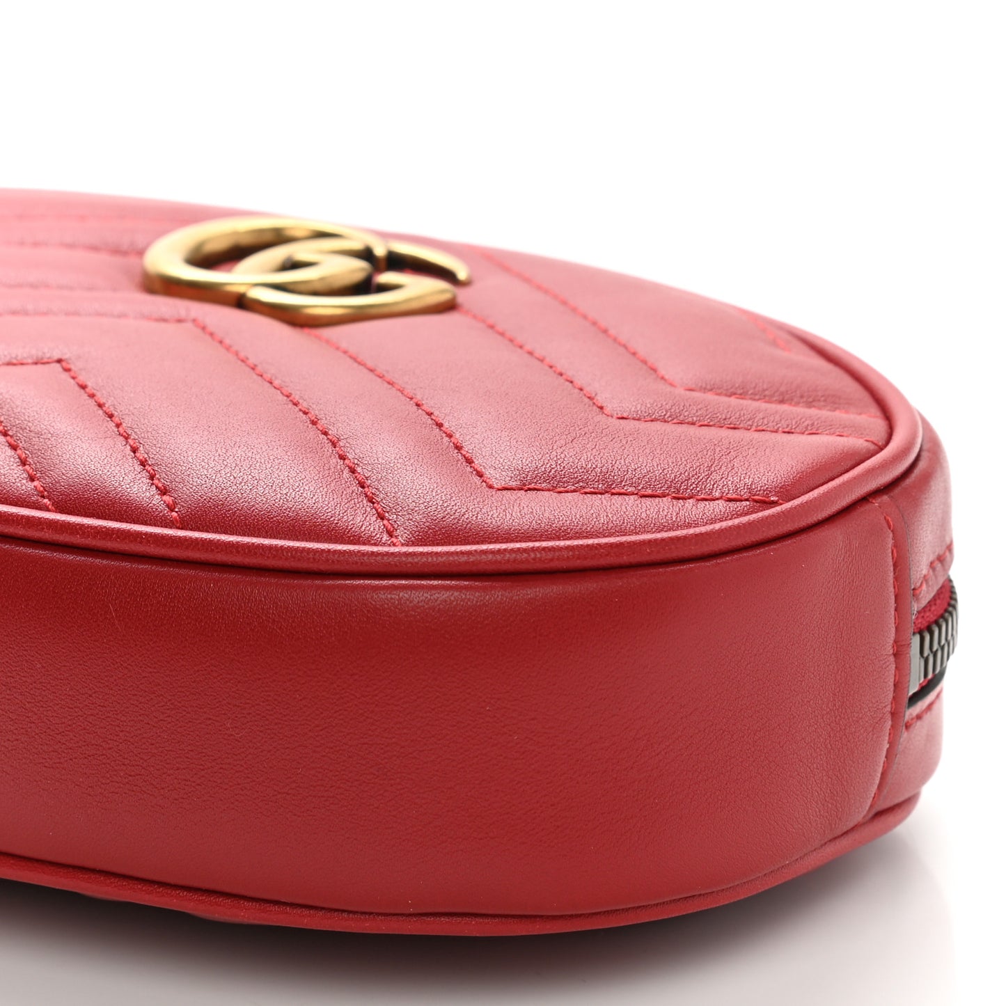 Calfskin Matelasse GG Marmont Belt Bag 85 34 Hibiscus Red