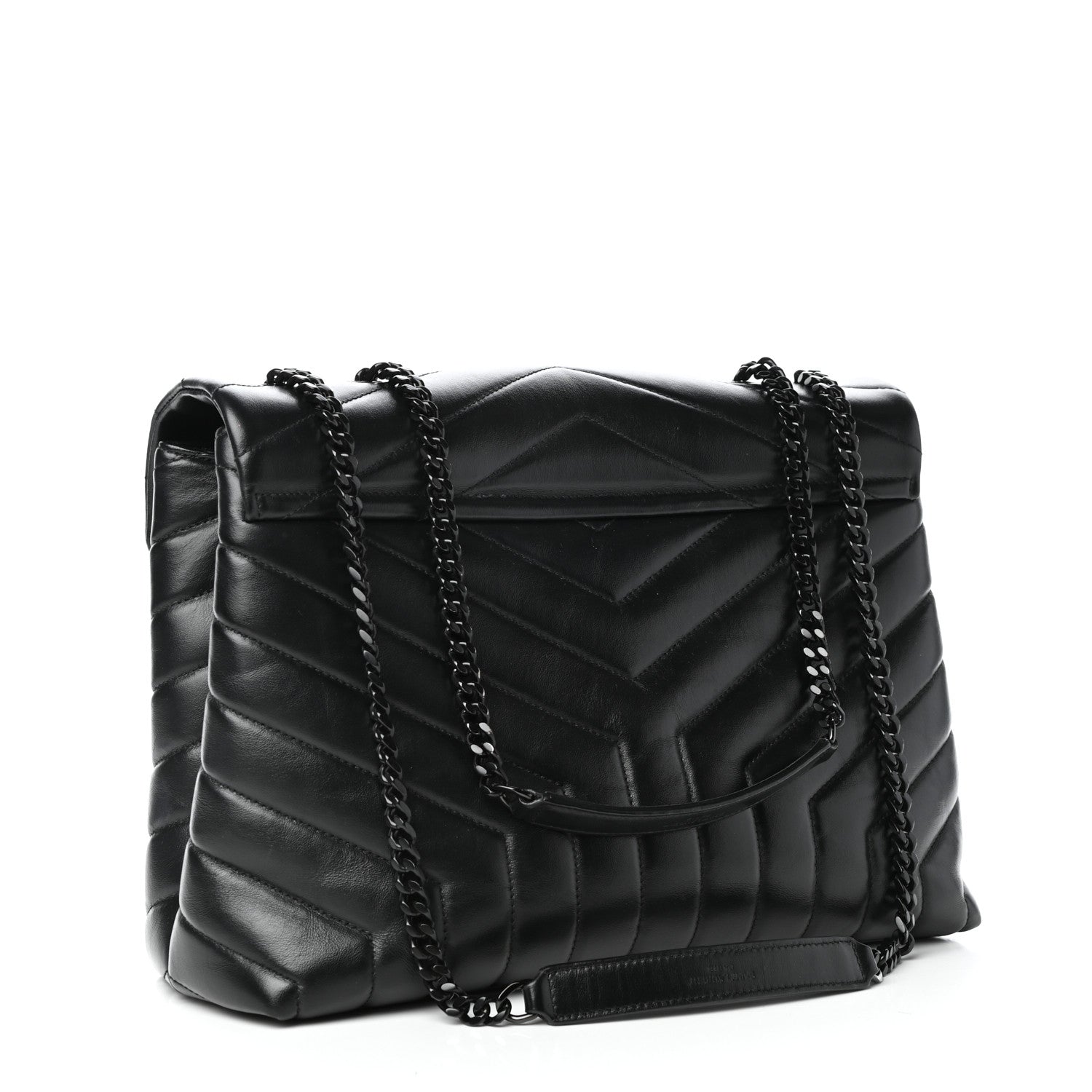 Saint Laurent Calfskin Y Quilted Monogram Medium Loulou Chain Satchel Black 3 of 8