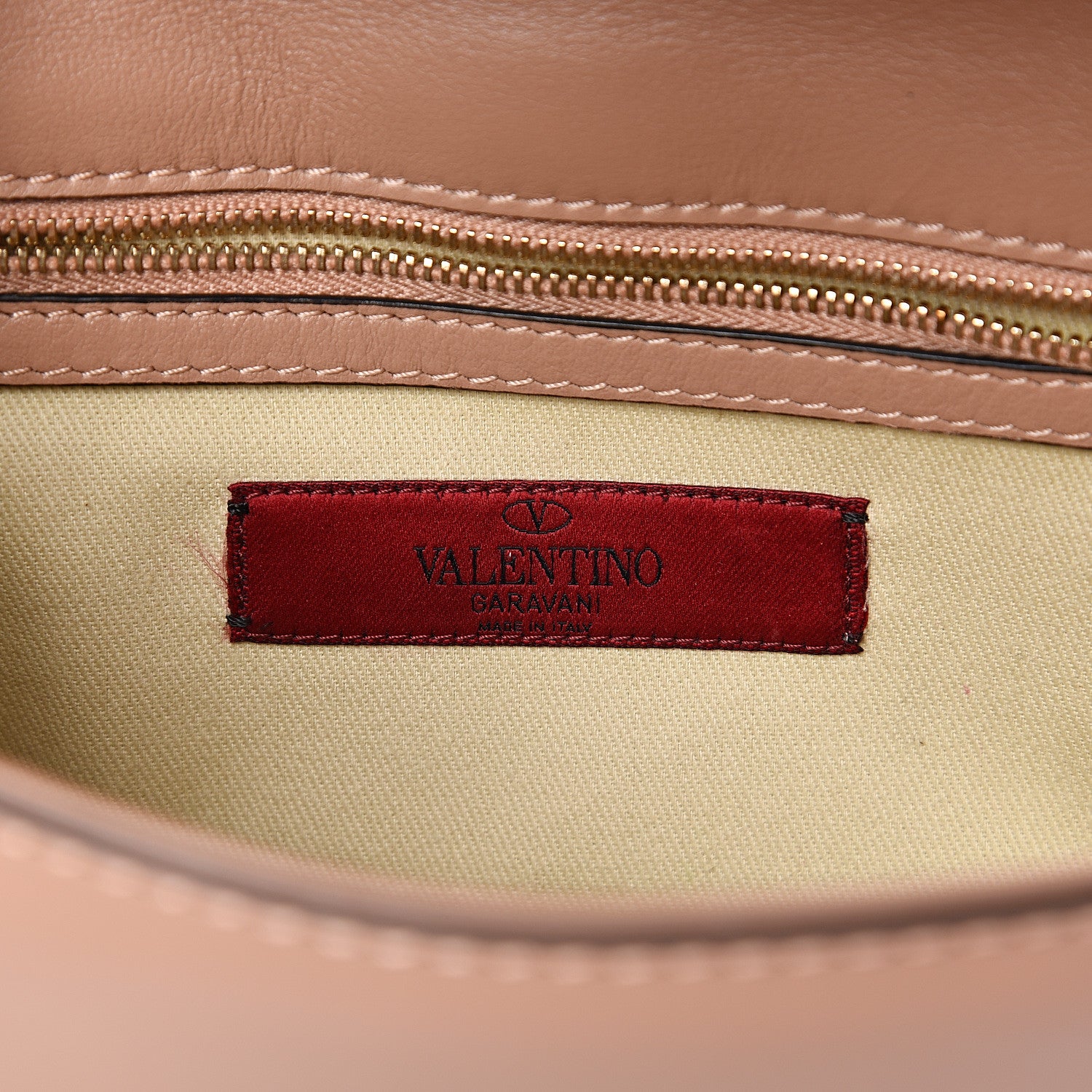 Valentino Garavani Vitello Small Glam Lock Rockstud Flap Soft Noisette 5 of 8