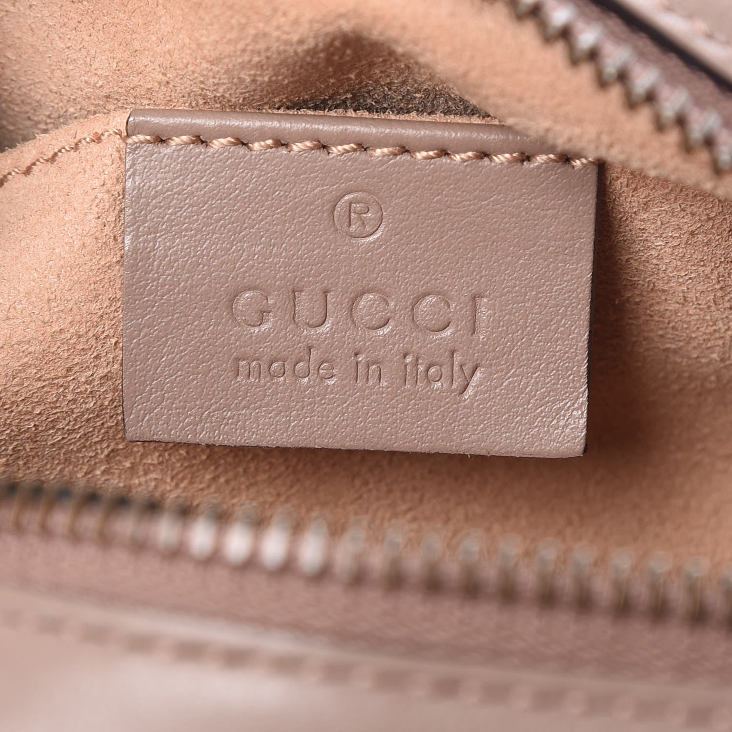 Gucci Calfskin Matelasse Mini GG Marmont Chain Shoulder Bag Nude 6 of 9