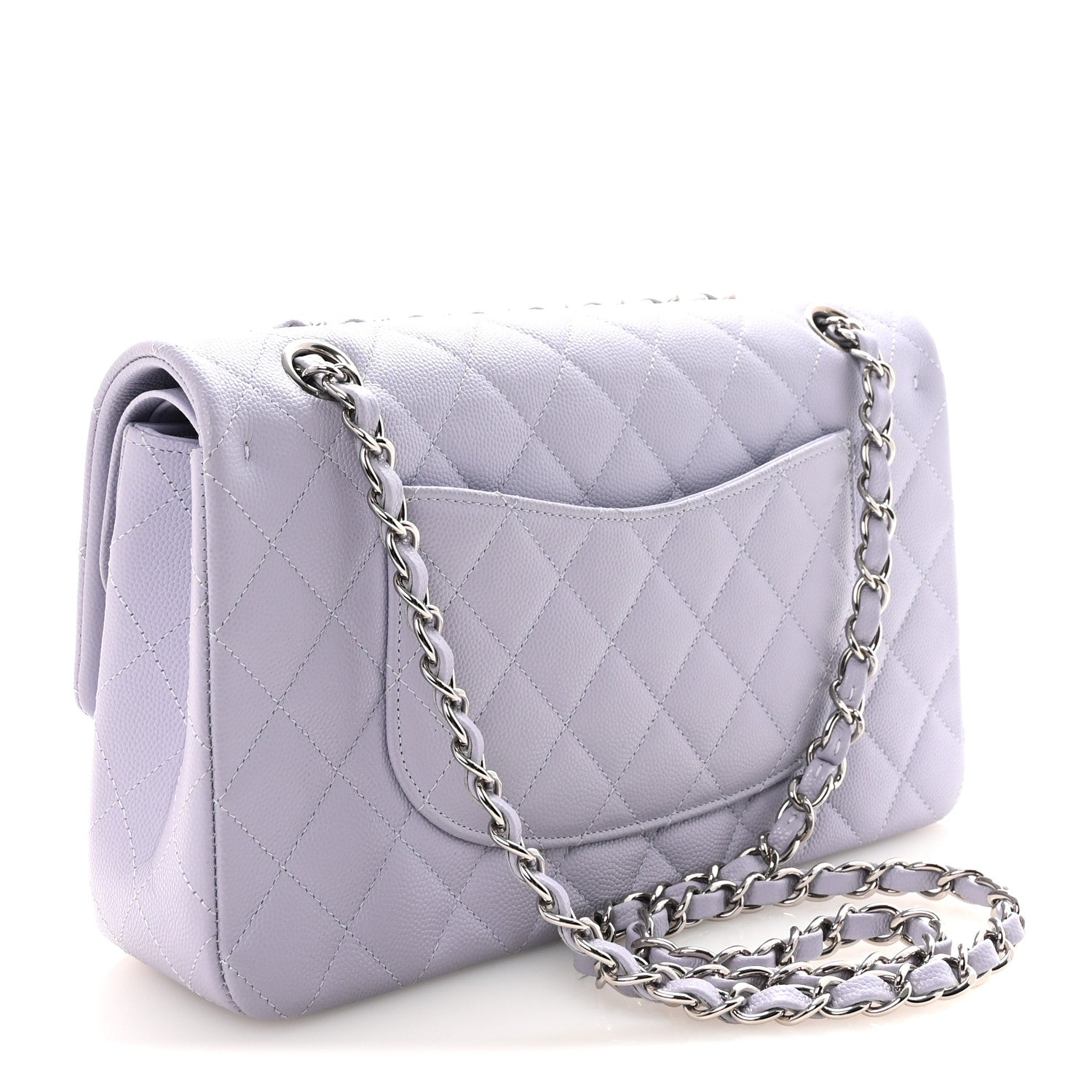 Chanel Caviar Quilted Medium Double Flap Light Purple 3 of 10
