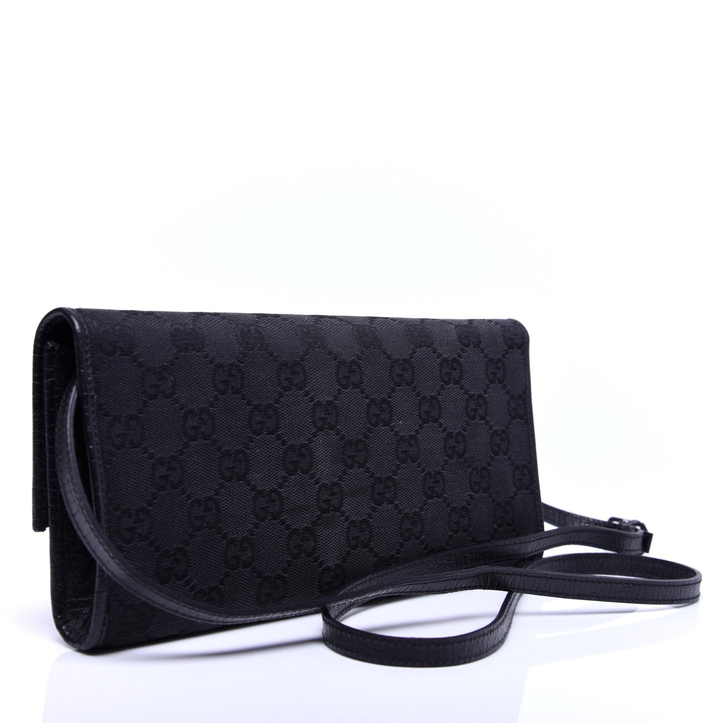 Monogram Bamboo Bar Clutch Black